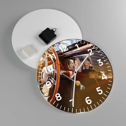 Nástěnné hodiny - Závan luxusu z minulosti - 30x30 cm