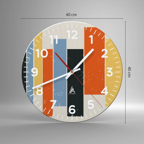 Nástěnné hodiny - Záznam hudby - 40x40 cm