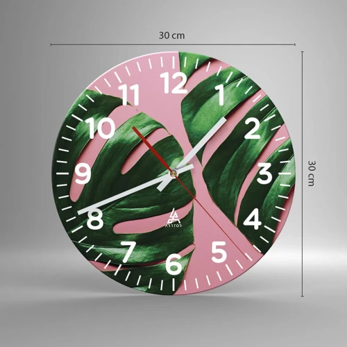 Nástěnné hodiny - Zelené rendez-vous - 30x30 cm
