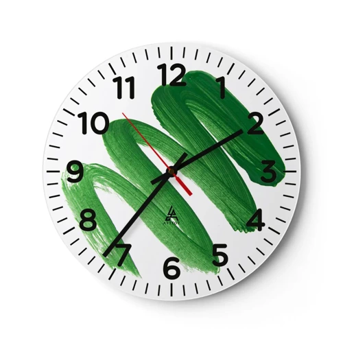 Nástěnné hodiny - Zelený žert - 30x30 cm