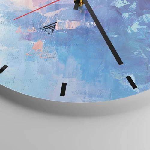 Nástěnné hodiny - Zimní abstrakce - 40x40 cm