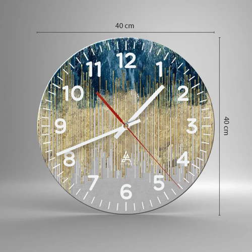 Nástěnné hodiny - Zlacená hranice - 40x40 cm