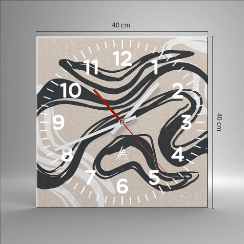 Nástěnné hodiny - Znásobená exprese - 40x40 cm