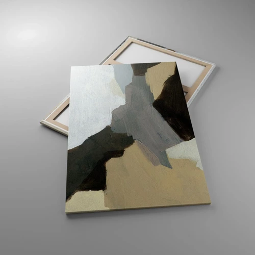 Obraz na plátně - Abstrakce: křižovatka šedi - 80x120 cm