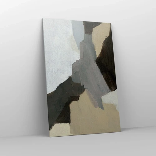 Obraz na plátně - Abstrakce: křižovatka šedi - 80x120 cm
