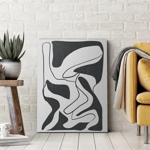 Obraz na plátně - Abstraktní hra v labyrintu - 65x120 cm