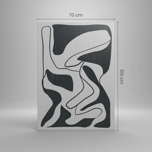 Obraz na plátně - Abstraktní hra v labyrintu - 70x100 cm