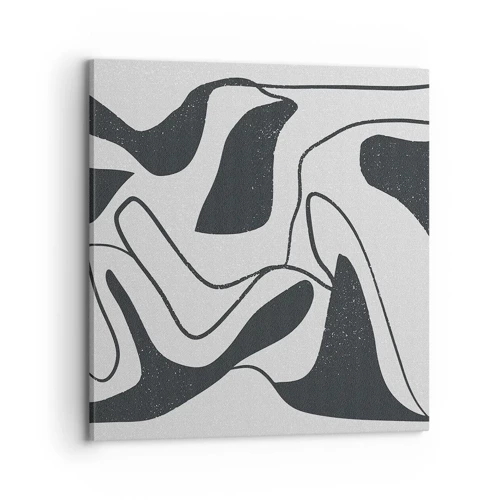 Obraz na plátně - Abstraktní hra v labyrintu - 70x70 cm
