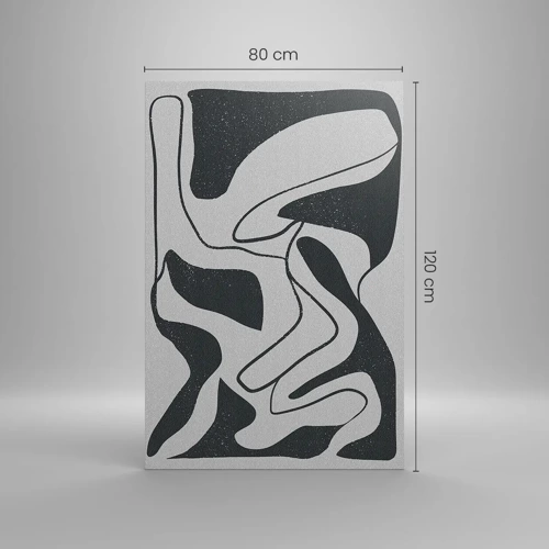 Obraz na plátně - Abstraktní hra v labyrintu - 80x120 cm