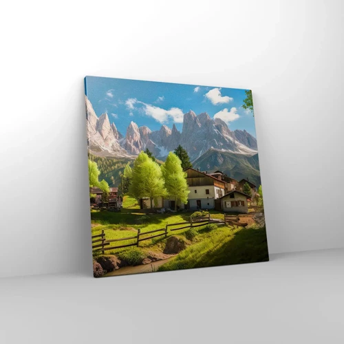 Obraz na plátně - Alpská idyla - 50x50 cm