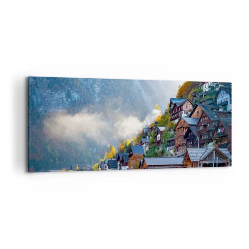 Obraz na plátně - Alpská krajina - 100x40 cm