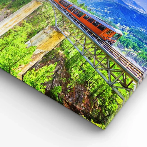 Obraz na plátně - Alpská železnice - 70x70 cm