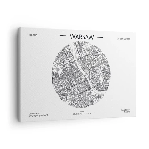 Obraz na plátně - Anatomie Varšavy - 70x50 cm