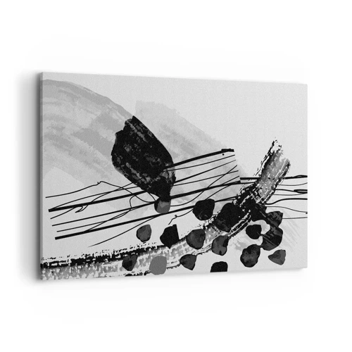Obraz na plátně - Černobílá organická abstrakce - 100x70 cm