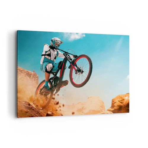 Obraz na plátně - Cyklistický démon šílenství - 100x70 cm
