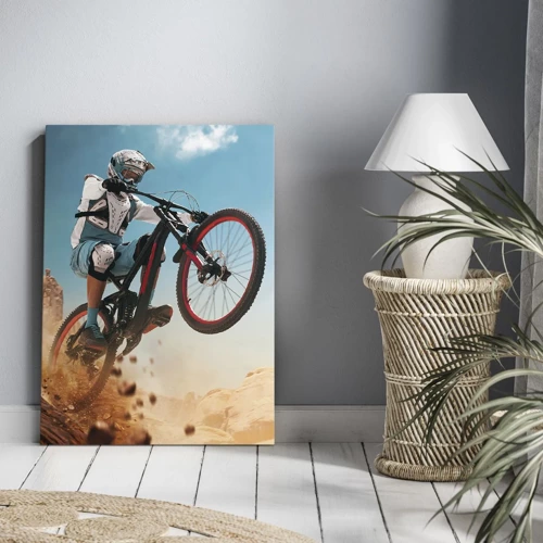 Obraz na plátně - Cyklistický démon šílenství - 70x100 cm