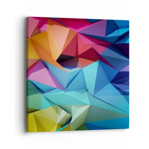 Obraz na plátně - Duhové origami - 40x40 cm