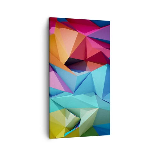 Obraz na plátně - Duhové origami - 45x80 cm