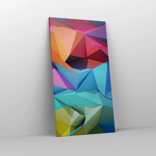 Obraz na plátně - Duhové origami - 65x120 cm