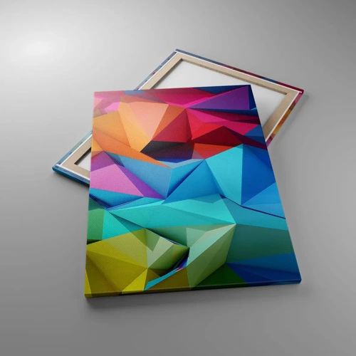 Obraz na plátně - Duhové origami - 70x100 cm