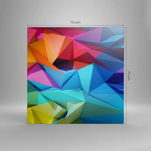 Obraz na plátně - Duhové origami - 70x70 cm