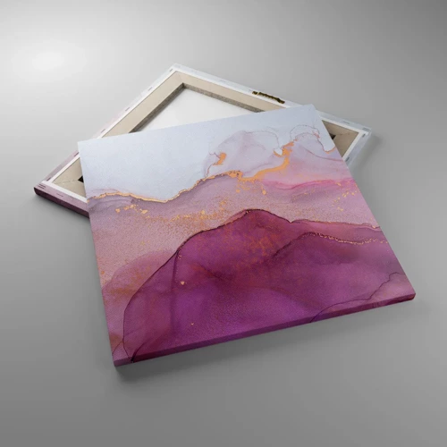 Obraz na plátně - Fialové a lilové vlny - 50x50 cm
