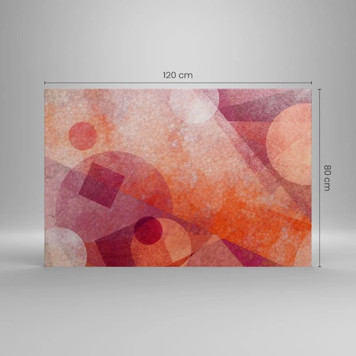 Obraz na plátně - Geometrické proměny v růžové - 120x80 cm