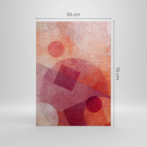 Obraz na plátně - Geometrické proměny v růžové - 50x70 cm