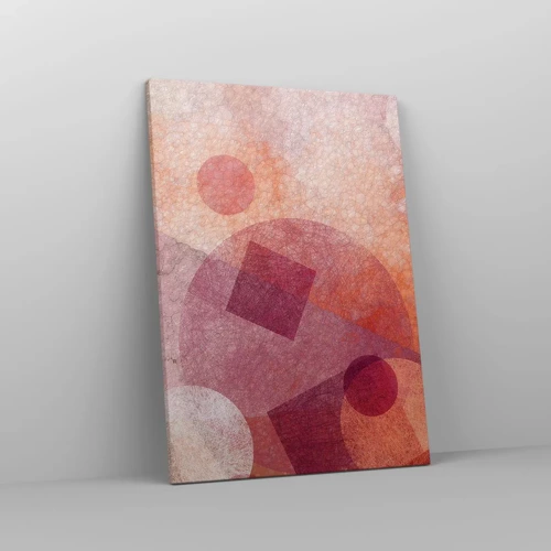 Obraz na plátně - Geometrické proměny v růžové - 50x70 cm