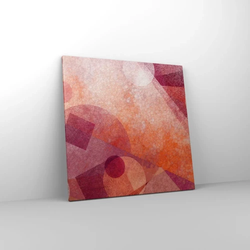 Obraz na plátně - Geometrické proměny v růžové - 60x60 cm