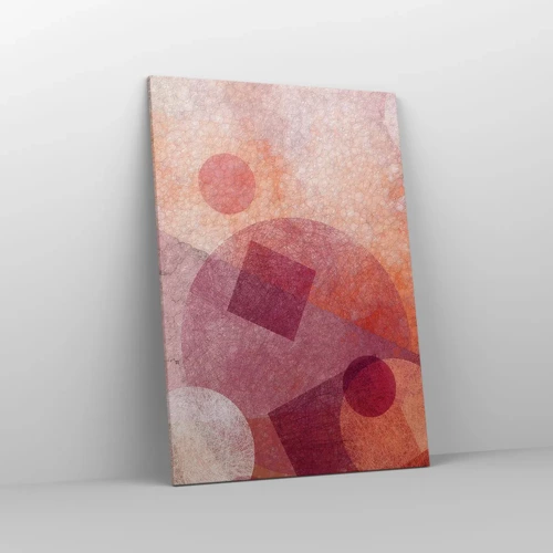 Obraz na plátně - Geometrické proměny v růžové - 70x100 cm