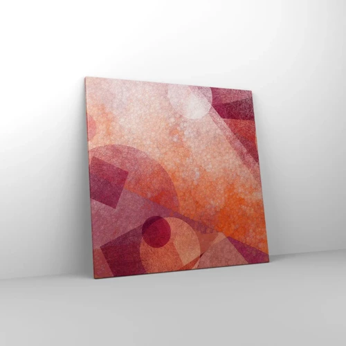 Obraz na plátně - Geometrické proměny v růžové - 70x70 cm