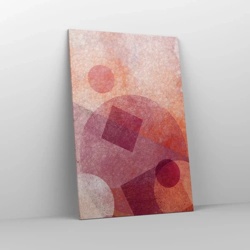 Obraz na plátně - Geometrické proměny v růžové - 80x120 cm