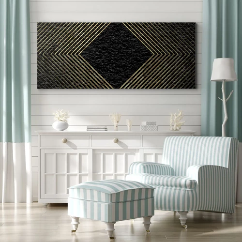 Obraz na plátně - Geometrie ve stylu glamour - 100x40 cm