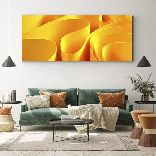 Obraz na plátně - Jako sluneční vlny - 140x50 cm