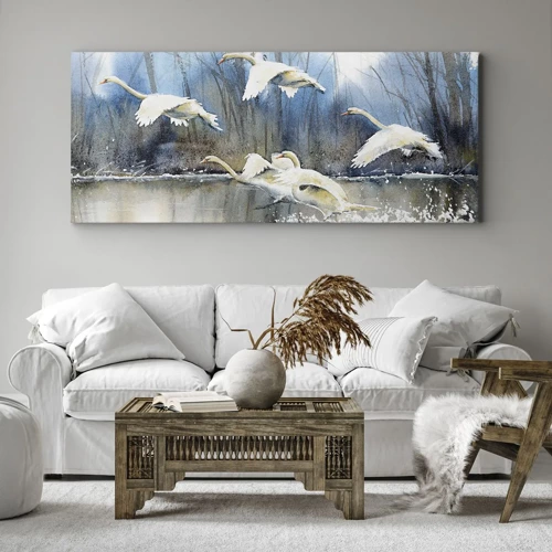 Obraz na plátně - Jako v povídce o divokých labutích - 100x40 cm