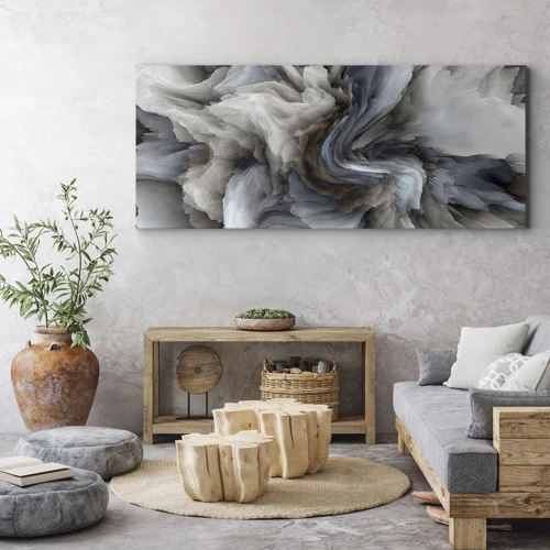 Obraz na plátně - Kámen a květ - 100x40 cm
