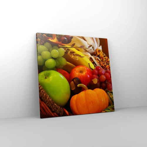 Obraz na plátně - Košík úrody - 60x60 cm