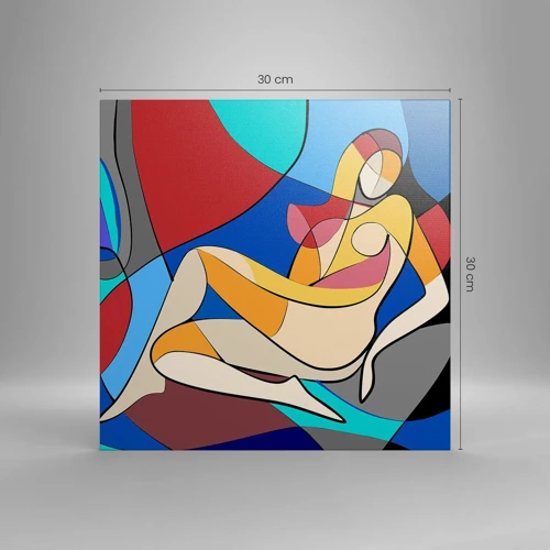 Obraz na plátně - Kubistický akt - 30x30 cm