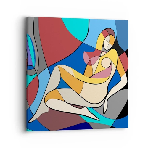 Obraz na plátně - Kubistický akt - 40x40 cm