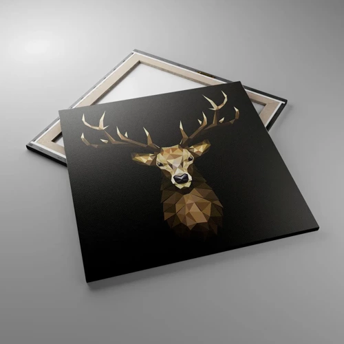 Obraz na plátně - Kubistický jelen - 70x70 cm