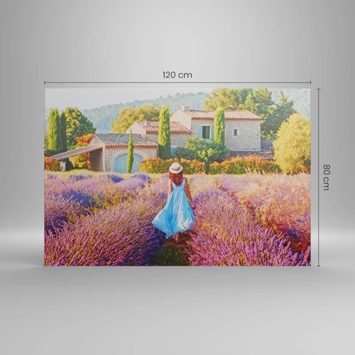 Obraz na plátně - Levandulová dívka - 120x80 cm