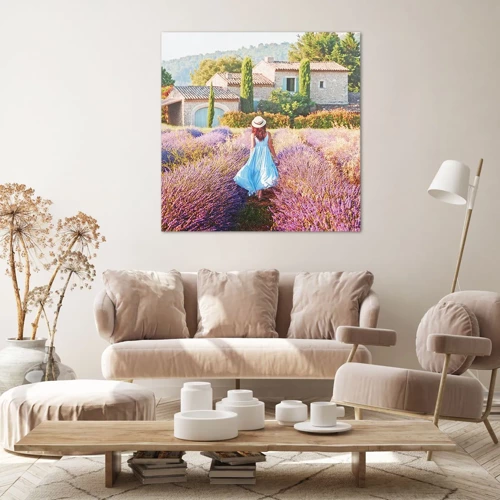 Obraz na plátně - Levandulová dívka - 50x50 cm