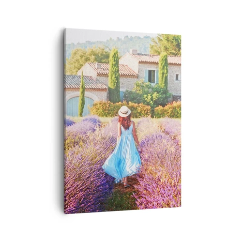 Obraz na plátně - Levandulová dívka - 50x70 cm