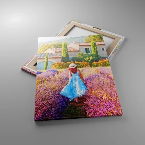 Obraz na plátně - Levandulová dívka - 50x70 cm