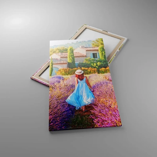 Obraz na plátně - Levandulová dívka - 65x120 cm