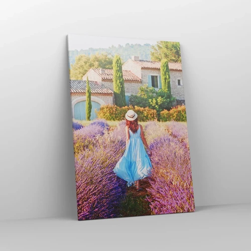 Obraz na plátně - Levandulová dívka - 70x100 cm