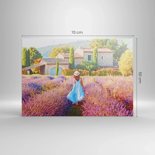 Obraz na plátně - Levandulová dívka - 70x50 cm