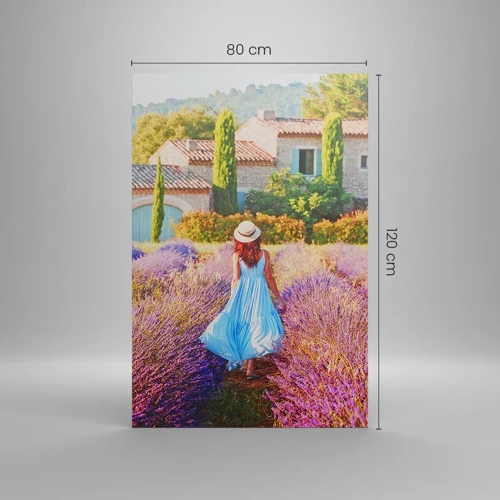 Obraz na plátně - Levandulová dívka - 80x120 cm