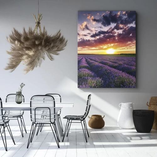 Obraz na plátně - Levandulový svět - 65x120 cm